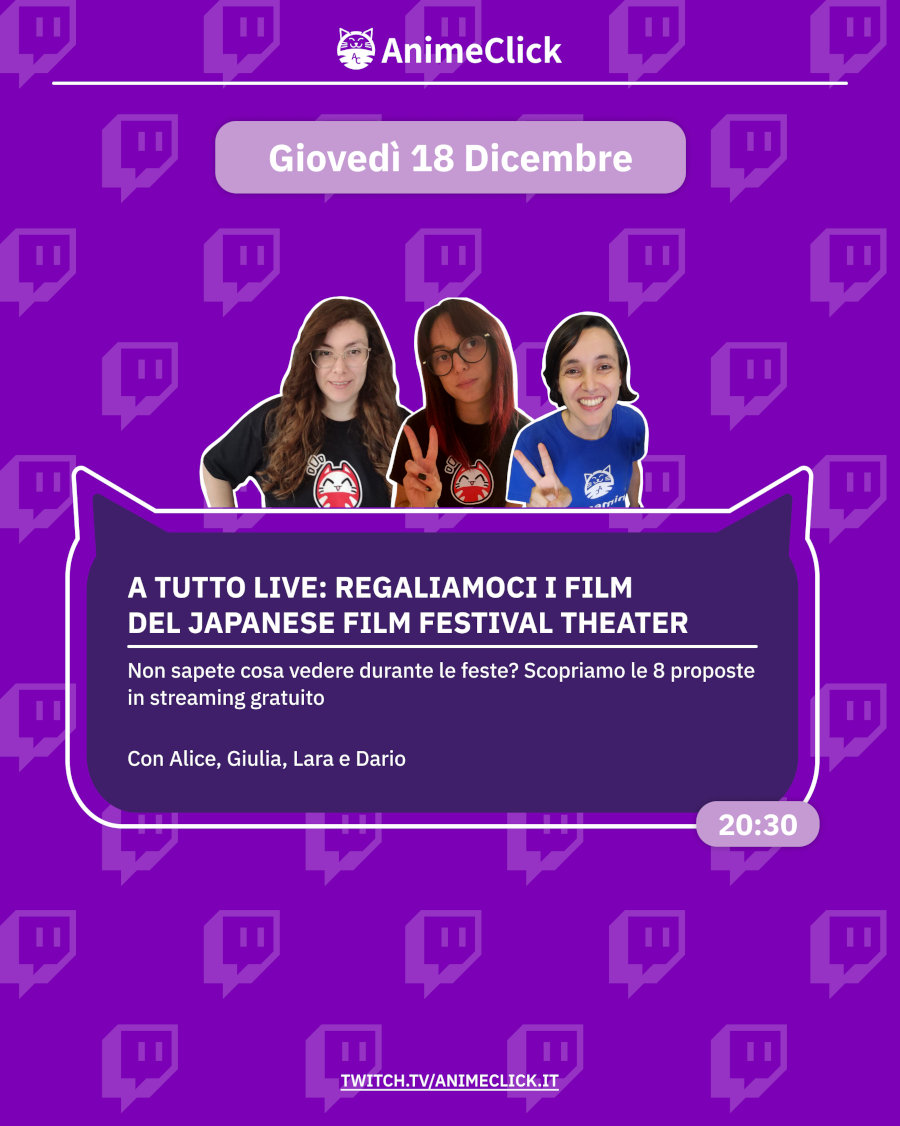 AnimeClick su Twitch: programma dal 15 al 21 dicembre
